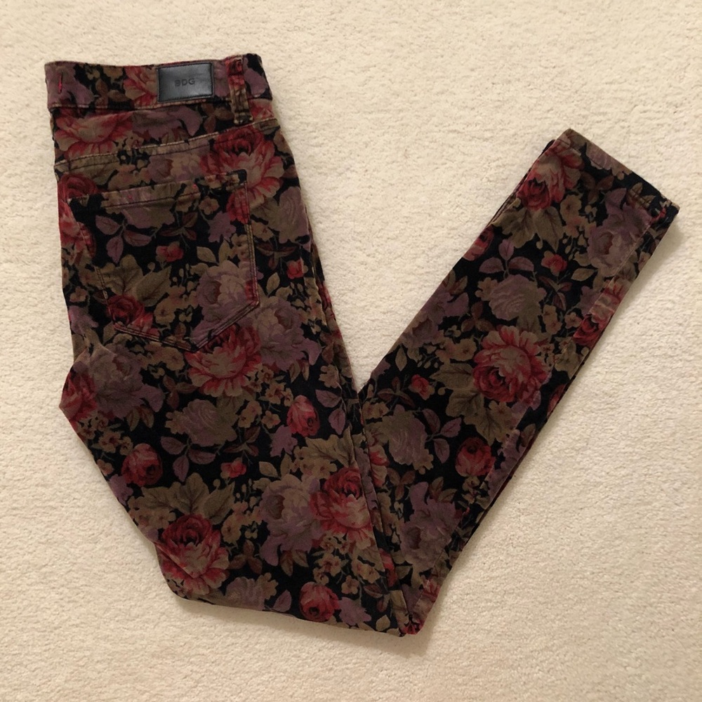 BDG Velvet Floral pants